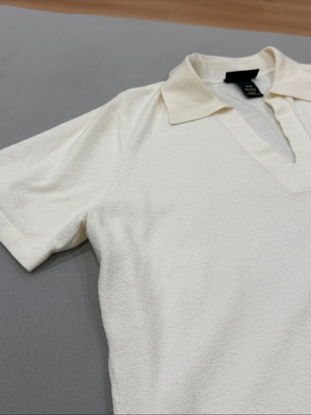 Lane Bryant ivory Collared Knit Polo Top – Size 14/16 - Picture 6 of 6